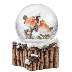 Snow Globe "Robin Couple"