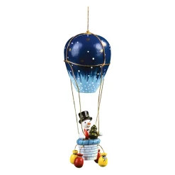 Snowman In Air Balloon