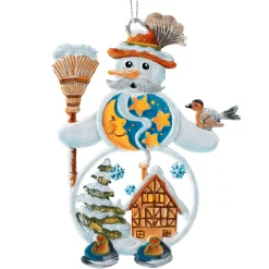 Snowman With Bavarian Hat