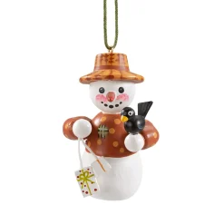 Snowman With Black Bird