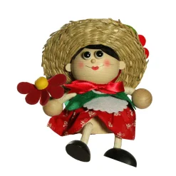 Swinging Figure "Lady With Flower"