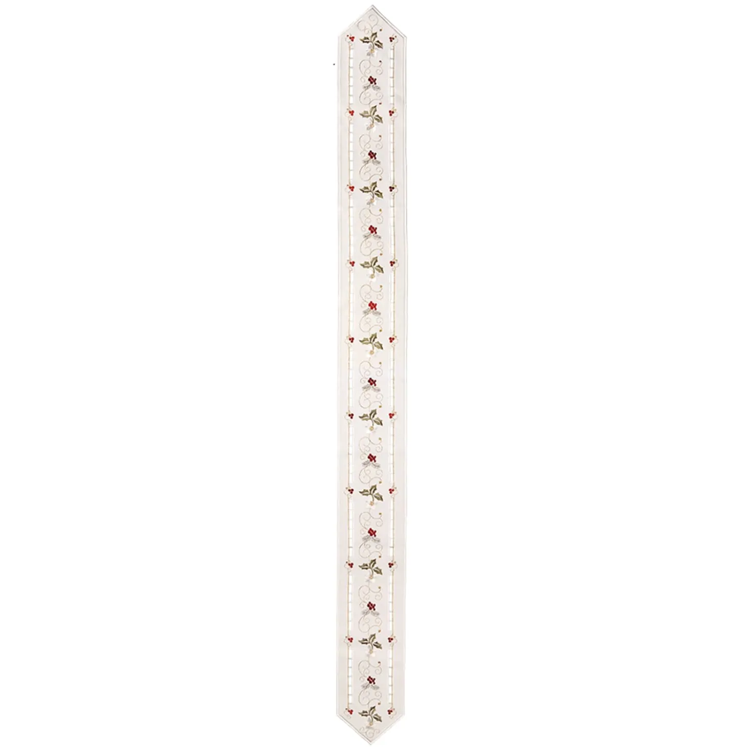 Table Ribbon "Christmas Rose White" 15X160Cm