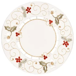 Tablecloth "Chrismtas Rose White" R20Cm