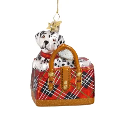 Tartan Handbag With Dalmatian