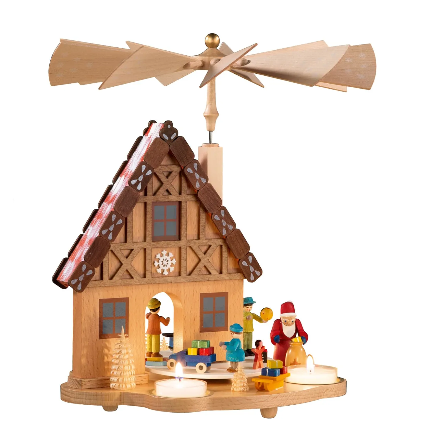 Tealight Pyramid "Gingerbread House"