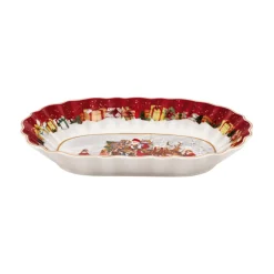 Toy's Fantasy Large Bowl Oval, Santa And Children