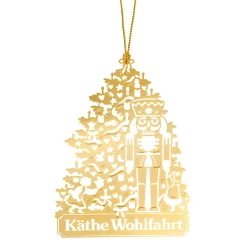 Tree Ornament Kahte Wohlfahrt, Brass Gold-Plated