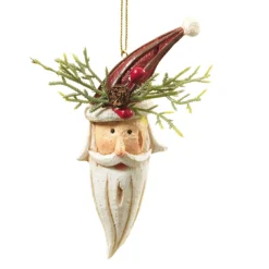 Tree Ornament Santa's Head, Small