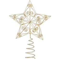 Tree Topper Filigree Star , Gold