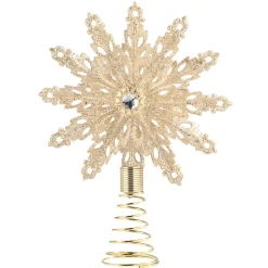 Tree Topper Snow Flake, Champagne